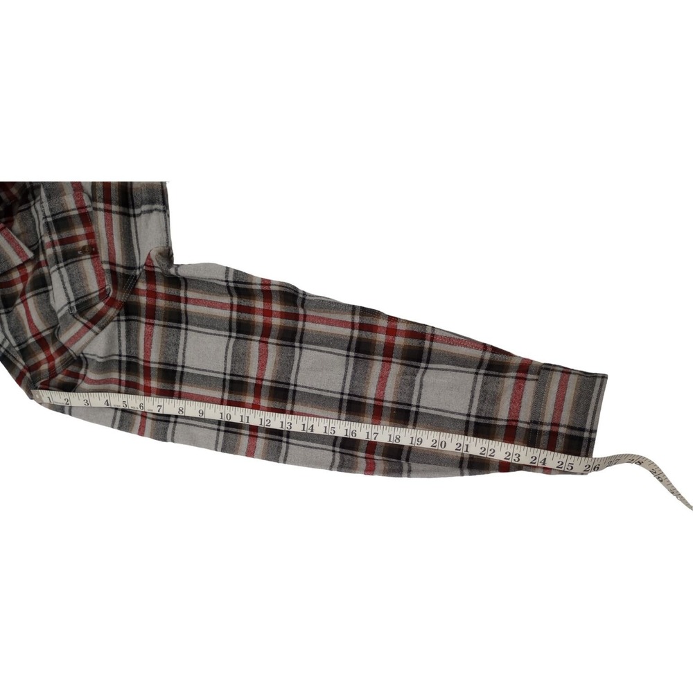 Carhartt Flannel Shirt Men's size M Red White Plaid 100% Cotton Original Fit - Picture 11 of 14
